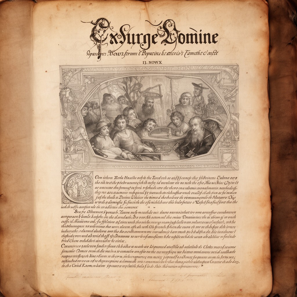 AI-generated illustration of papal bull Exsurge Domine
