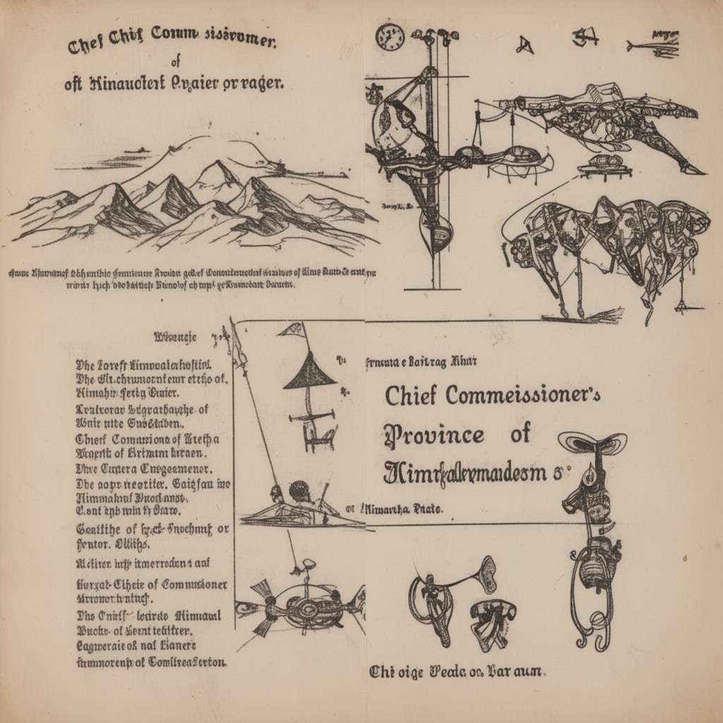 AI-generated illustration of Chief Commissioner's Province of Himachal Pradesh