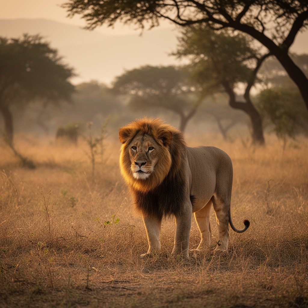 AI-generated illustration of Gir National Park
