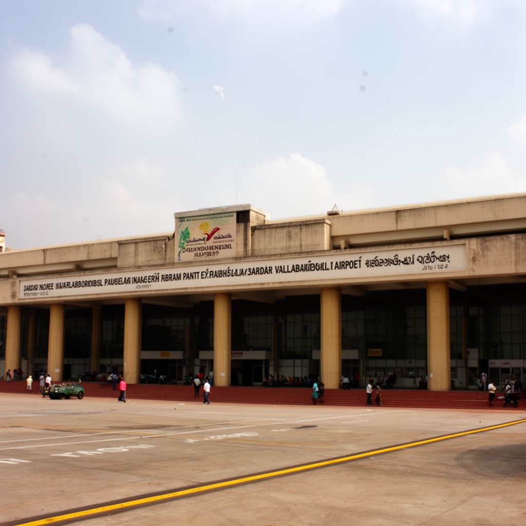 AI-generated illustration of Sardar Vallabhbhai Patel International Airport