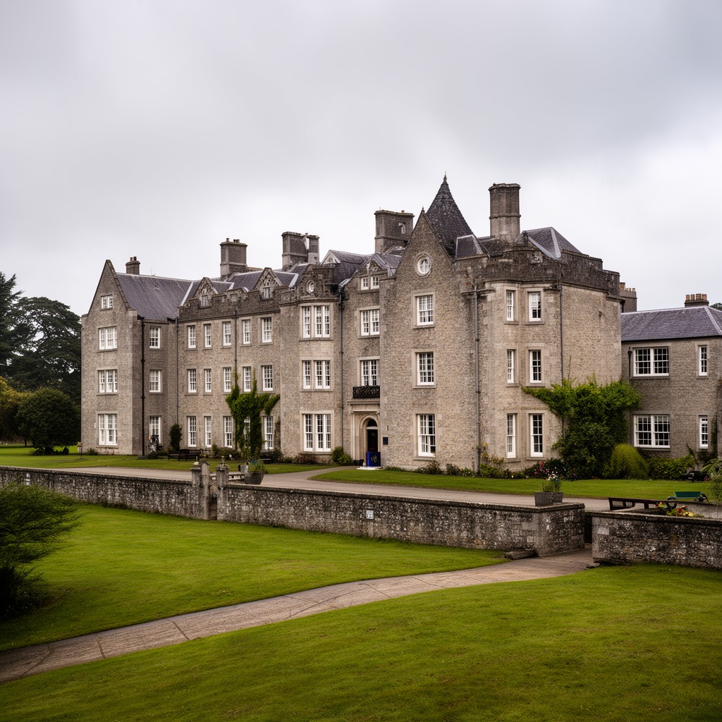 AI-generated illustration of St Stanislaus College, Tullabeg