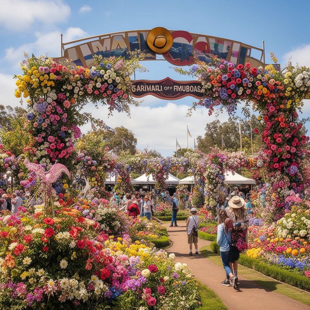 AI-generated illustration of Toowoomba Carnival of Flowers