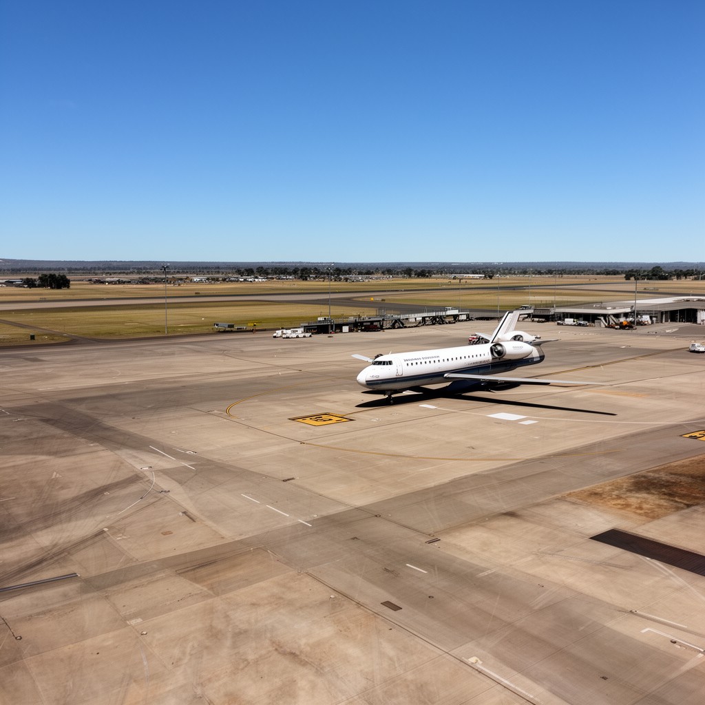 AI-generated illustration of Toowoomba Wellcamp Airport