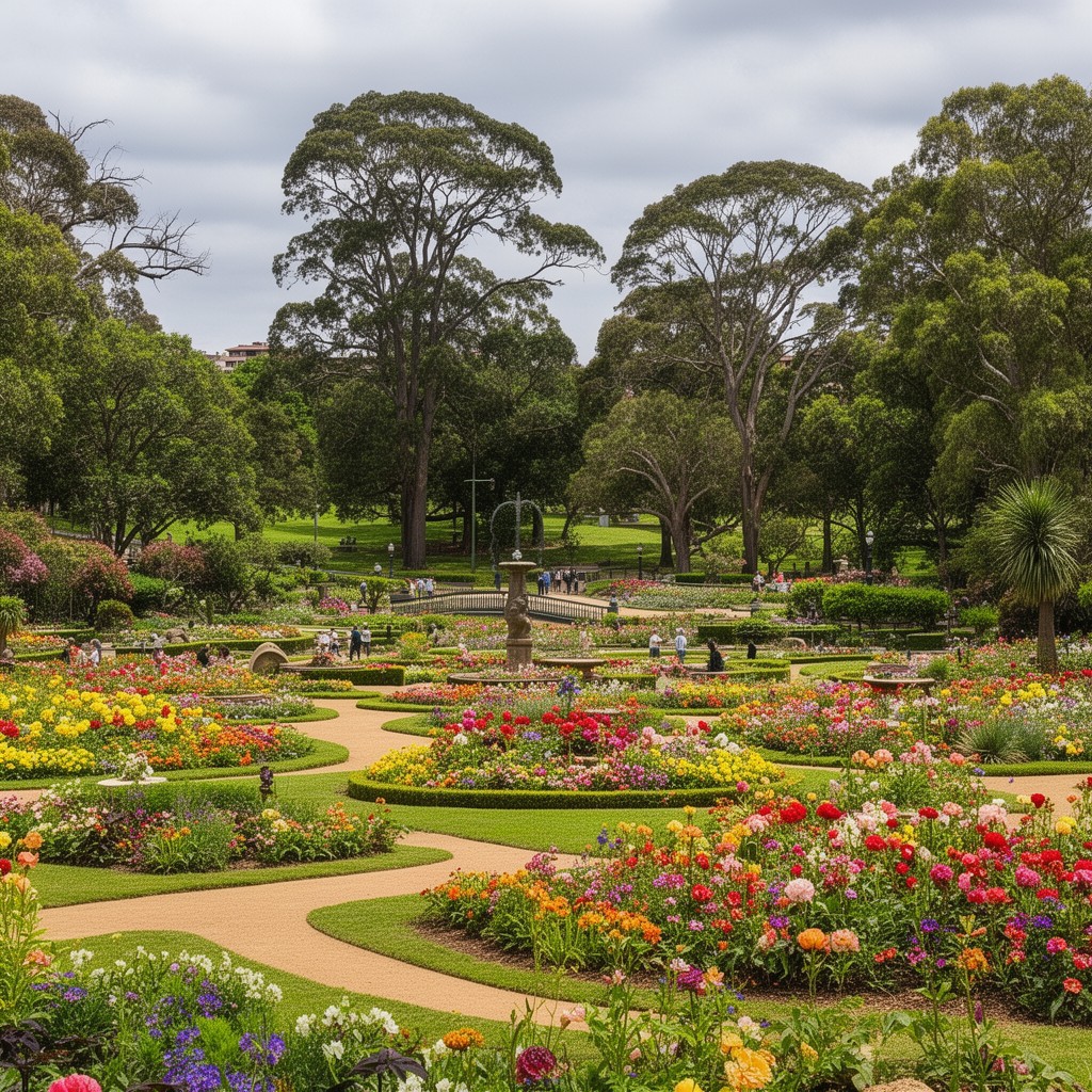 AI-generated illustration of Queens Park, Toowoomba