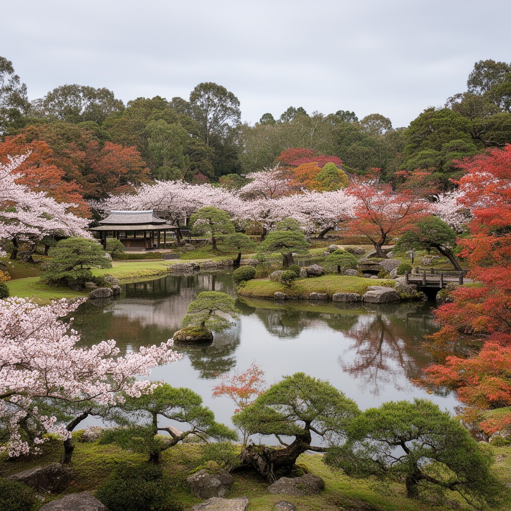 AI-generated illustration of Japanese Garden, Toowoomba