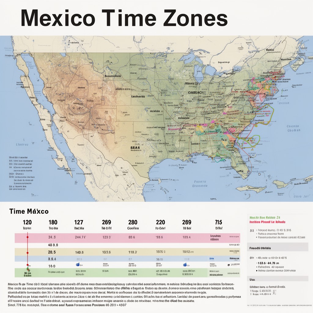 AI-generated illustration of Mexico Time Zones