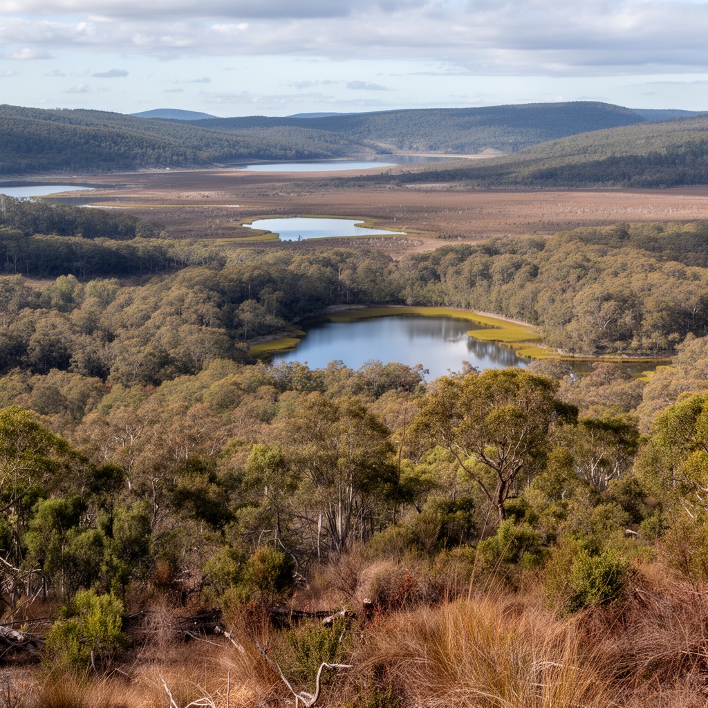 AI-generated illustration of Thirlmere Lakes National Park