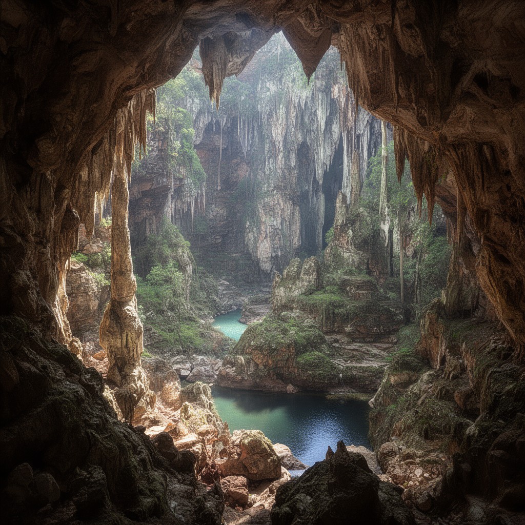 AI-generated illustration of Jenolan Caves Karst Conservation Reserve