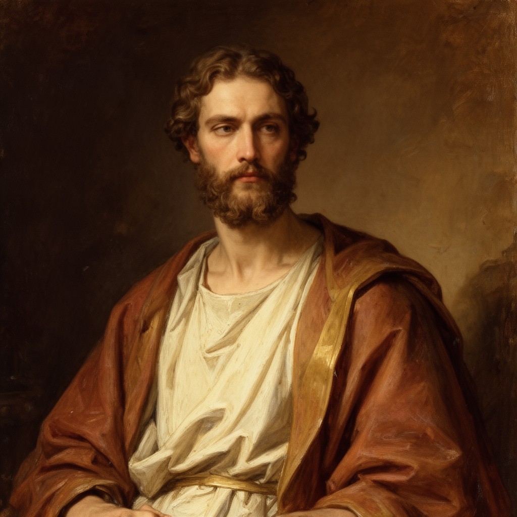 AI-generated illustration of Pausanias