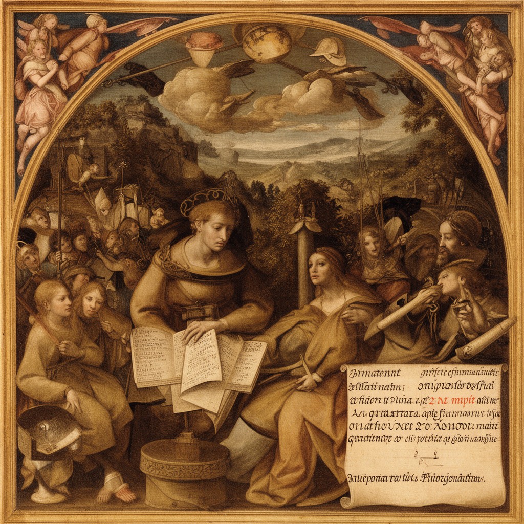 AI-generated illustration of Renaissance Platonism