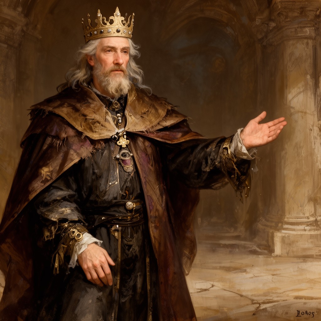 AI-generated illustration of King Lear