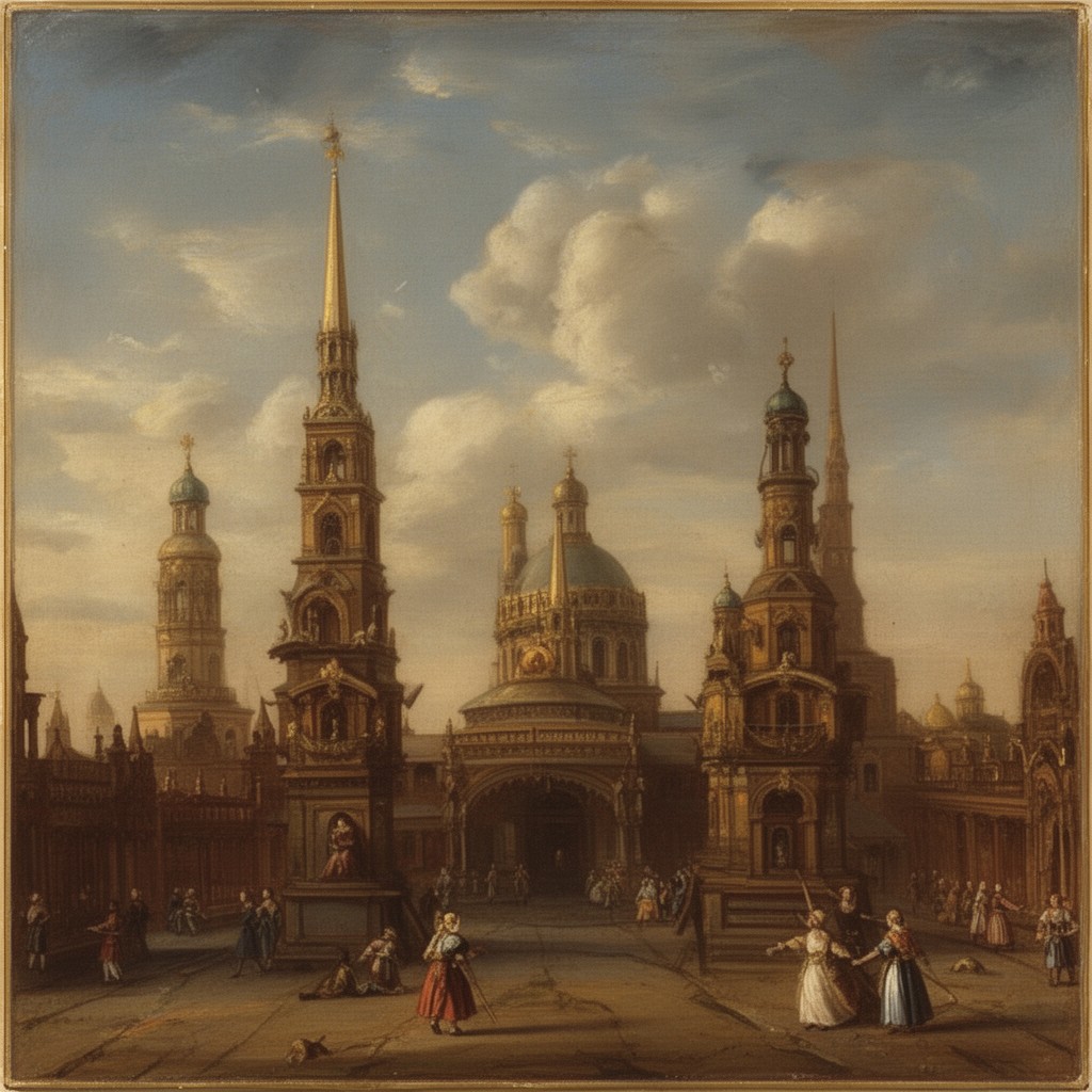 AI-generated illustration of Petrine era