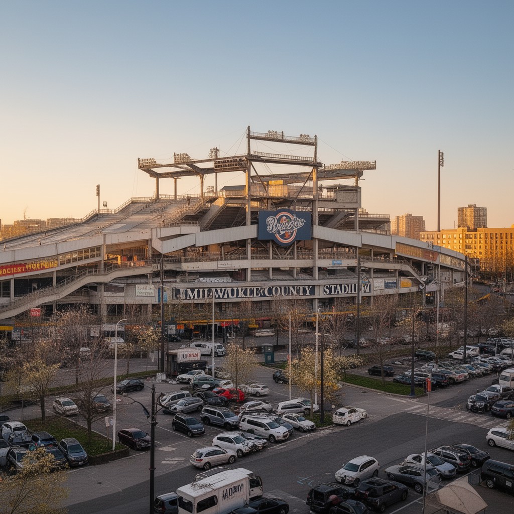 AI-generated illustration of Milwaukee County Stadium