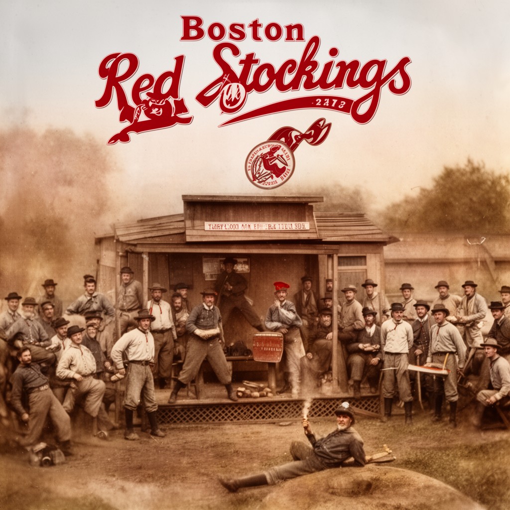 AI-generated illustration of Boston Red Stockings