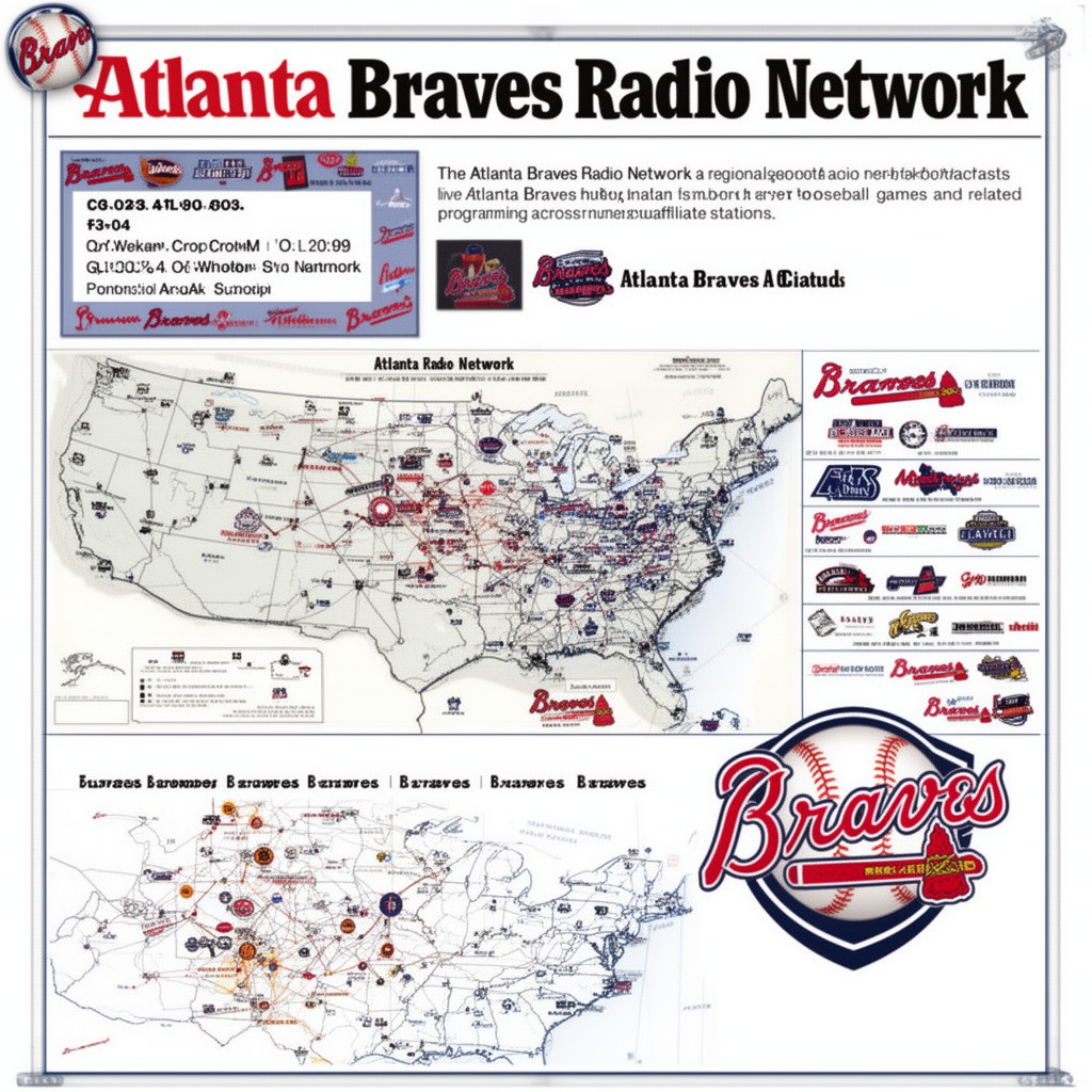 AI-generated illustration of Atlanta Braves Radio Network