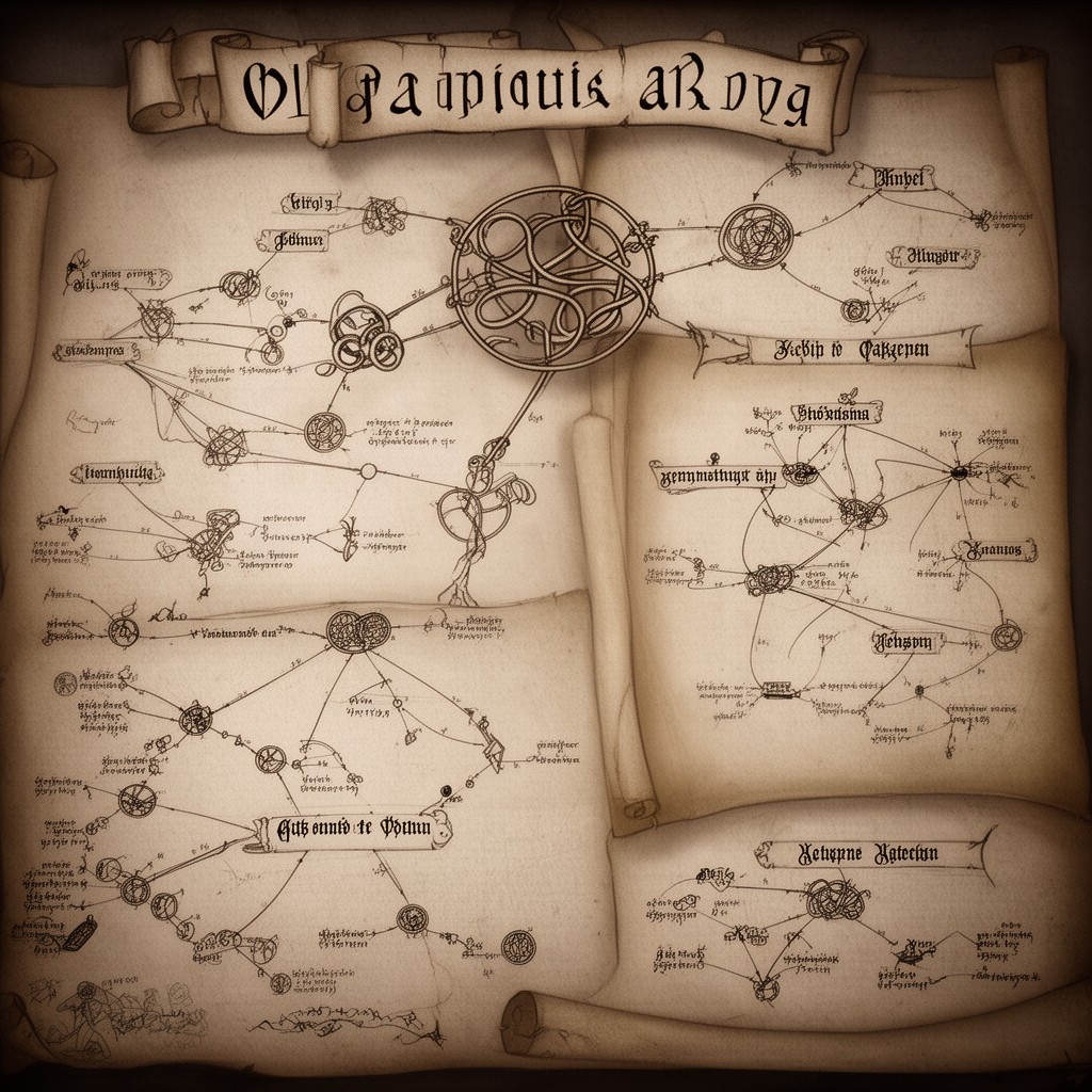 AI-generated illustration of Old Norse morphology