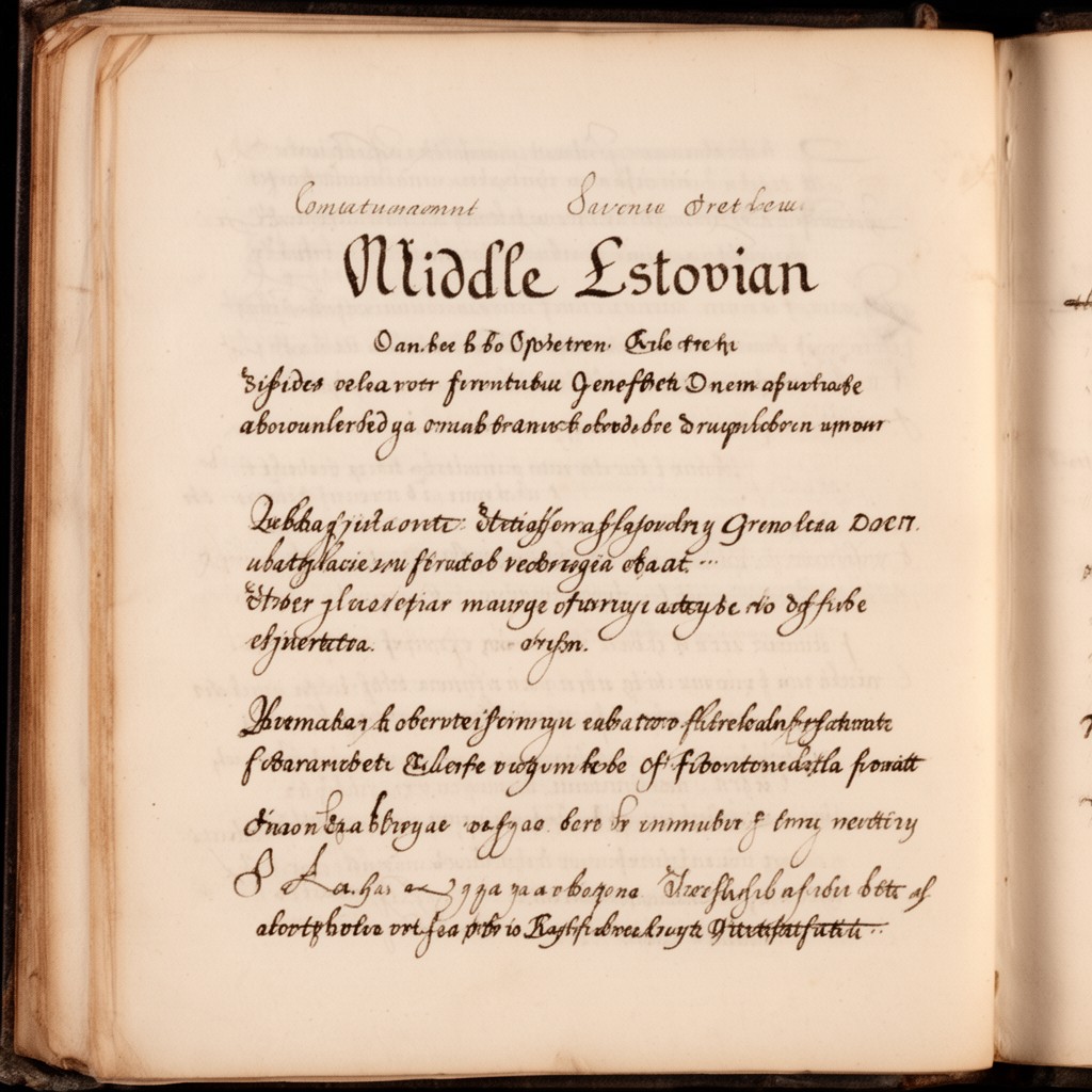 AI-generated illustration of Middle Estonian