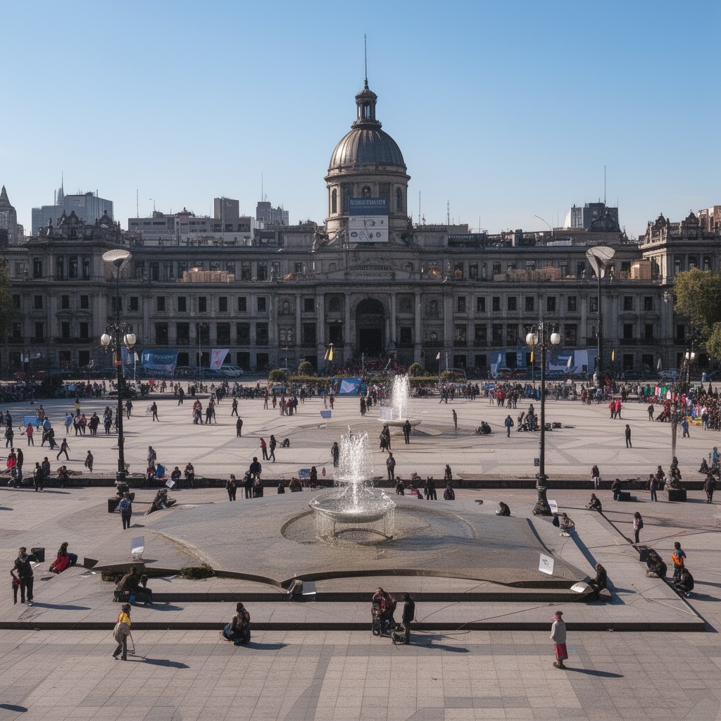 AI-generated illustration of Plaza de la Ciudadanía