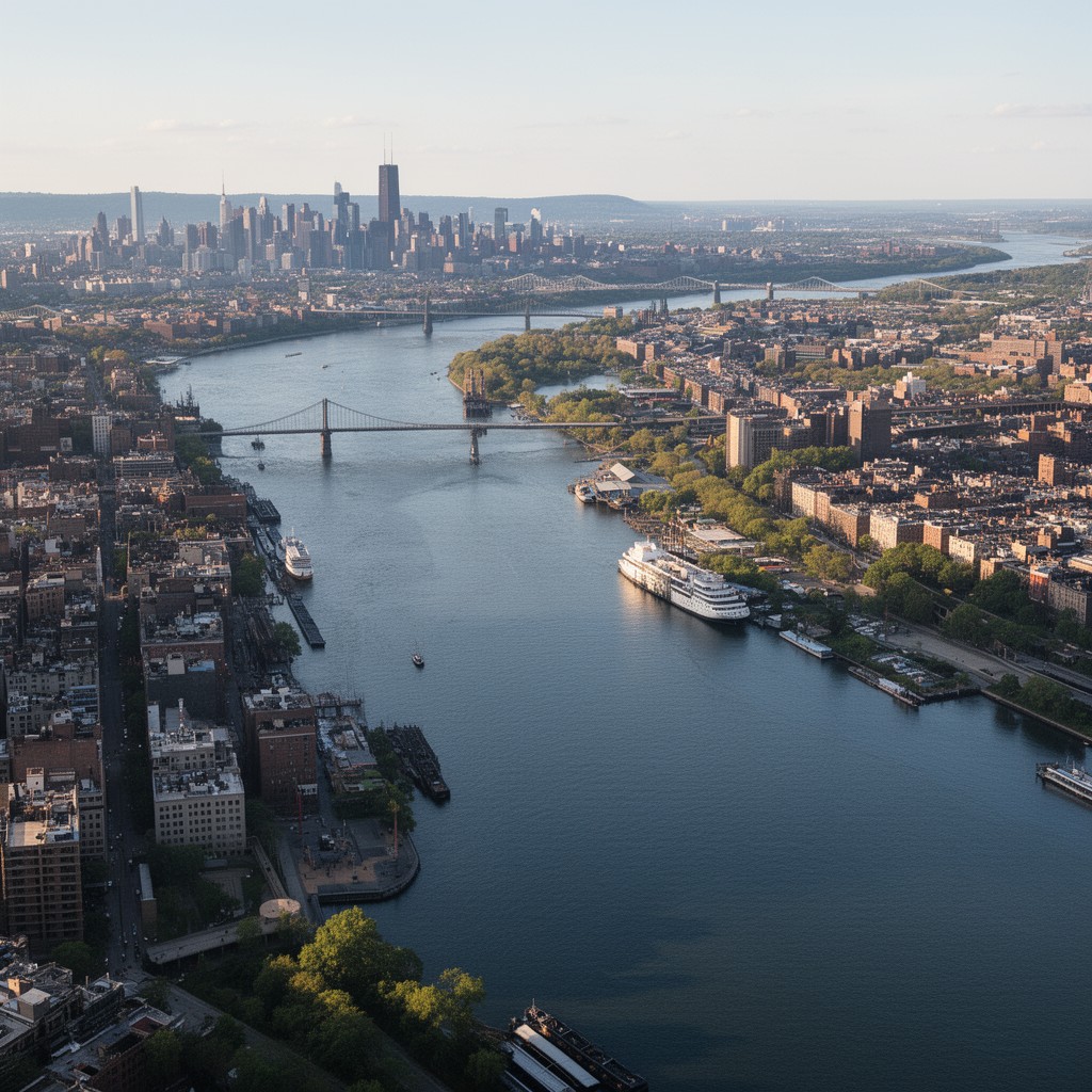 AI-generated illustration of Hudson River