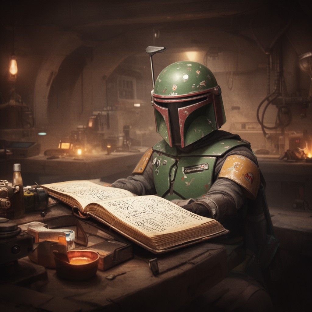 AI-generated illustration of The Book of Boba Fett
