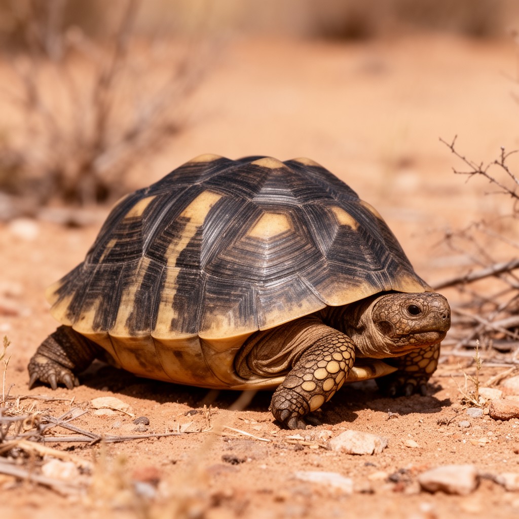 AI-generated illustration of tent tortoise