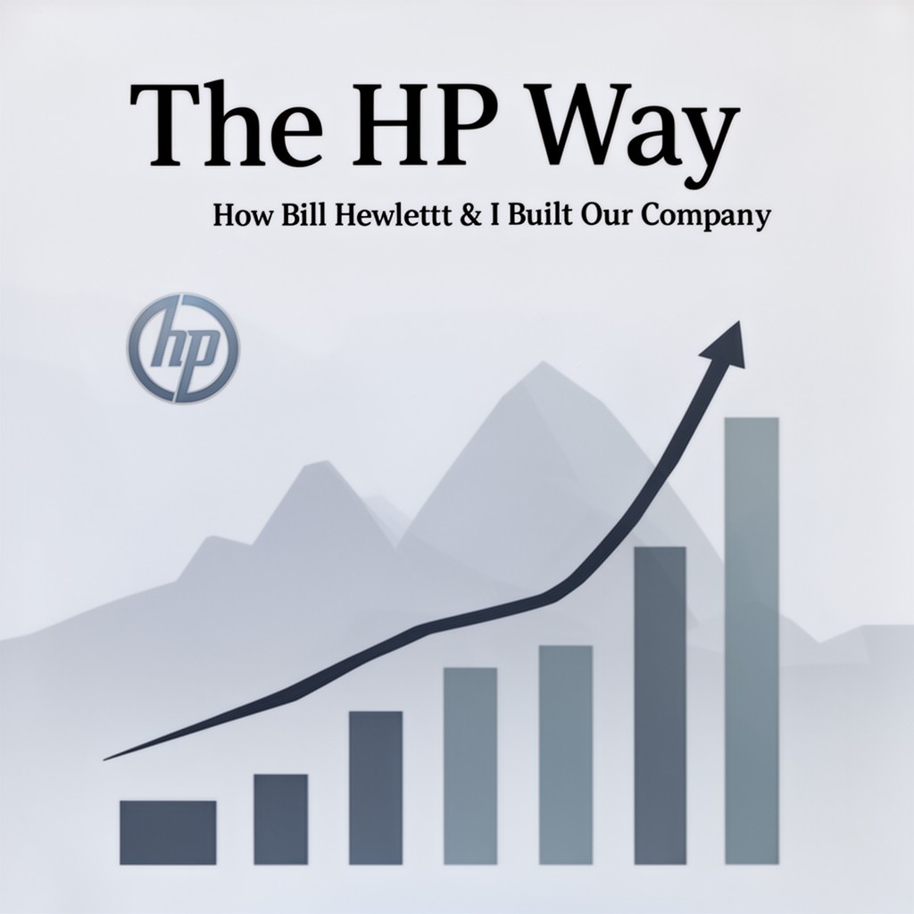 AI-generated illustration of The HP Way: How Bill Hewlett and I Built Our Company