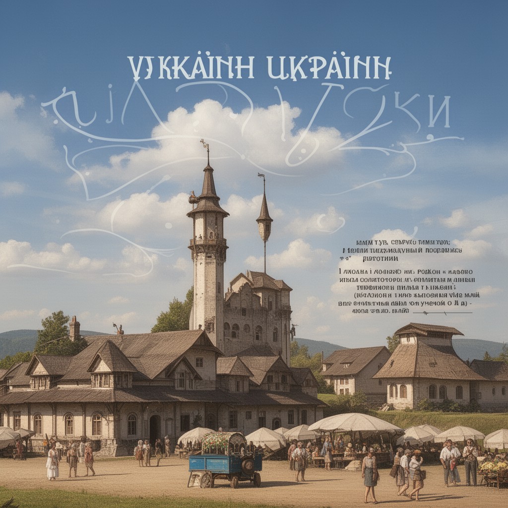 AI-generated illustration of Ukrainian language