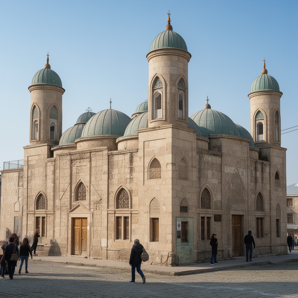 AI-generated illustration of Six Dome Synagogue