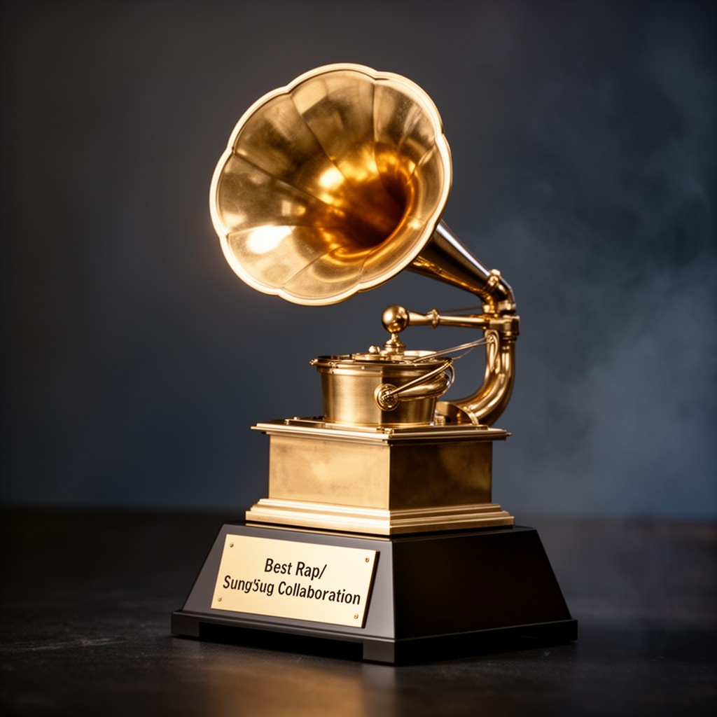 AI-generated illustration of Grammy Award for Best Rap/Sung Collaboration