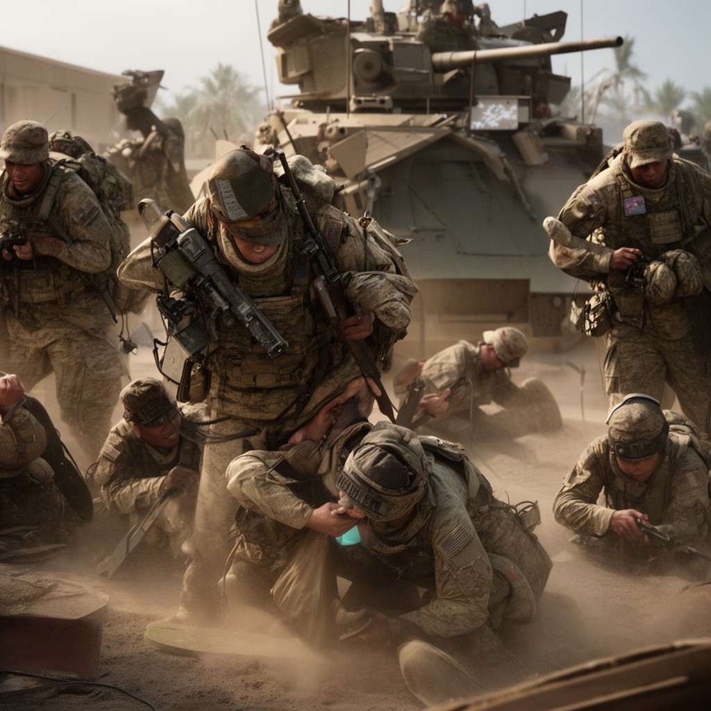 AI-generated illustration of Headquarters Company, 7th Marines