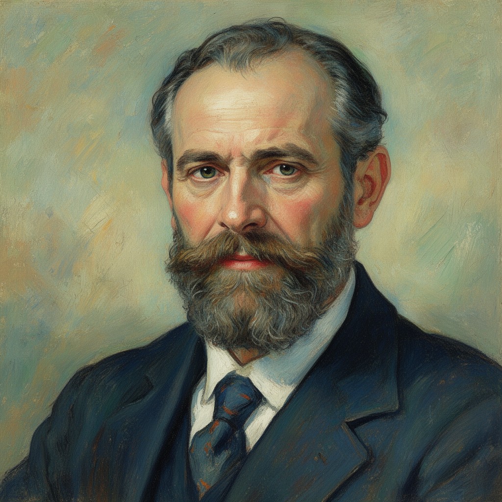 AI-generated illustration of Louis-Auguste Cézanne