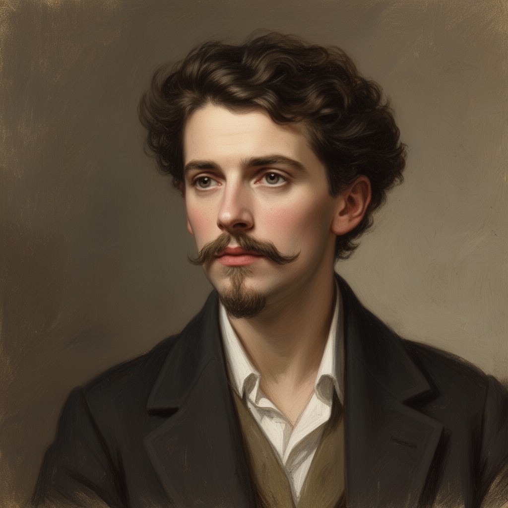 AI-generated illustration of Arthur Rimbaud