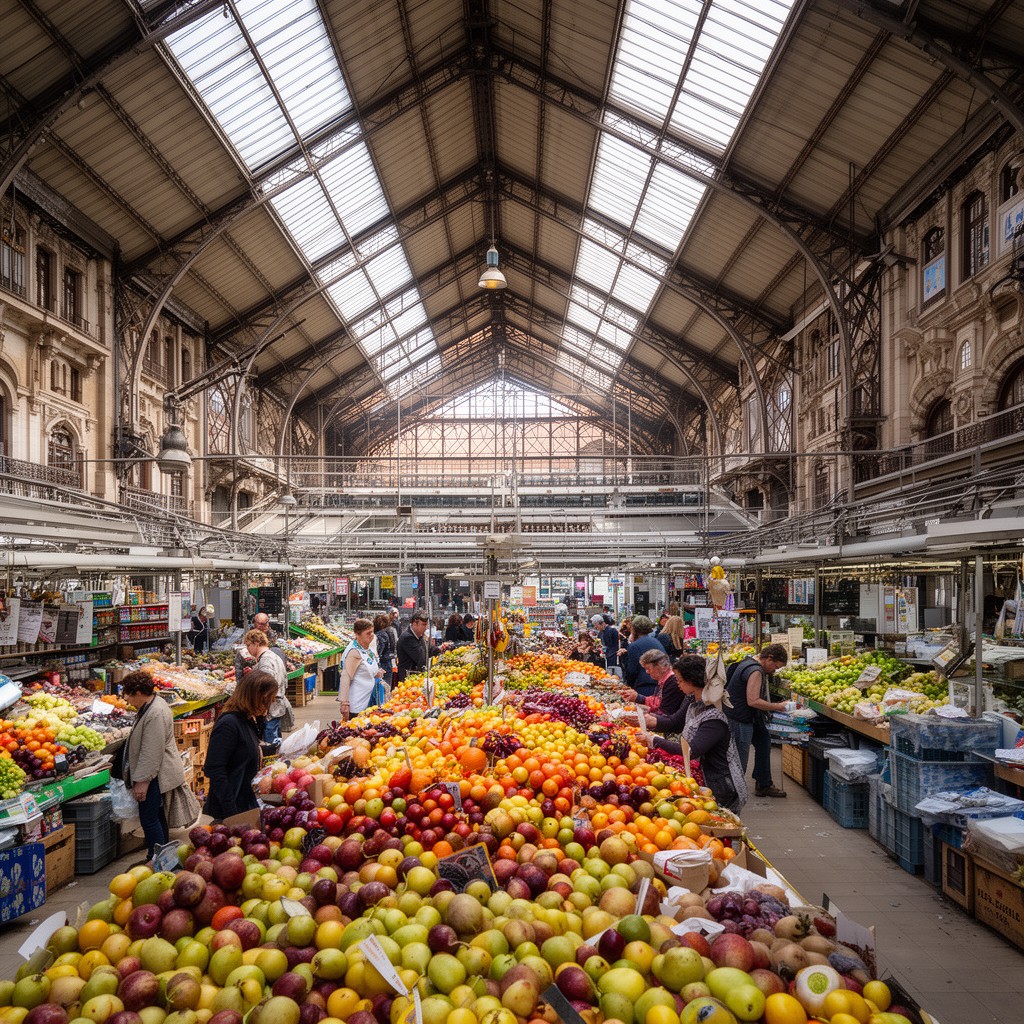 AI-generated illustration of Central Market of Valencia