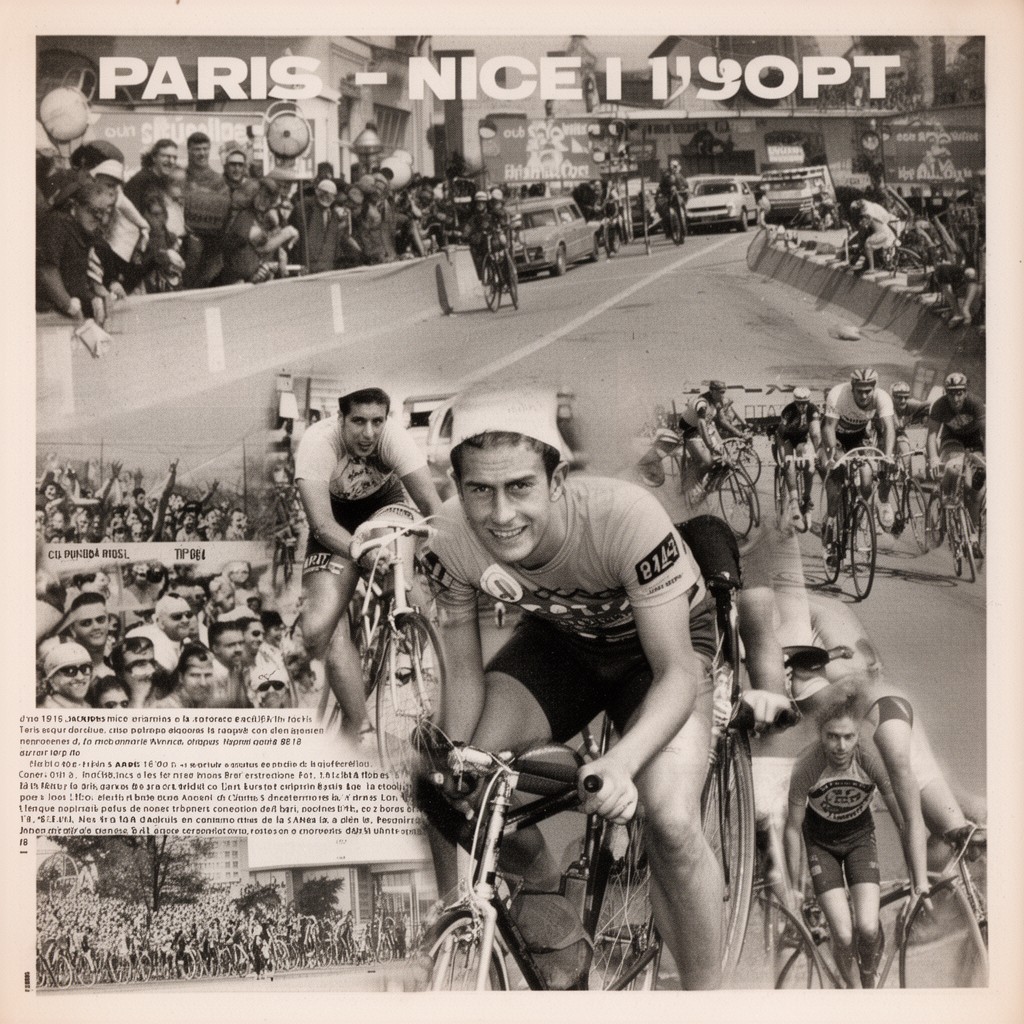 AI-generated illustration of Paris–Nice 1961