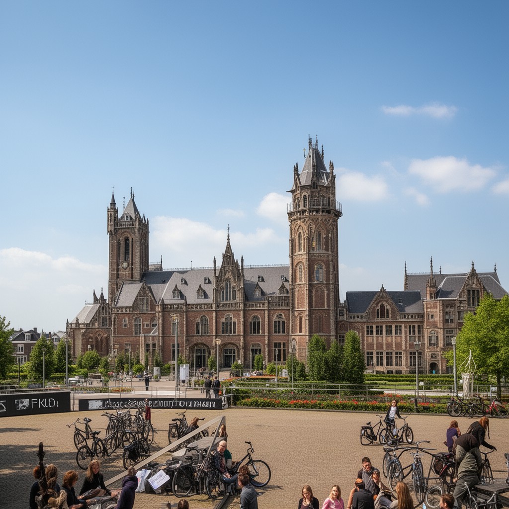 AI-generated illustration of Delft University of Technology