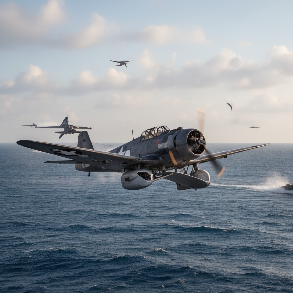 AI-generated illustration of Douglas SBD Dauntless
