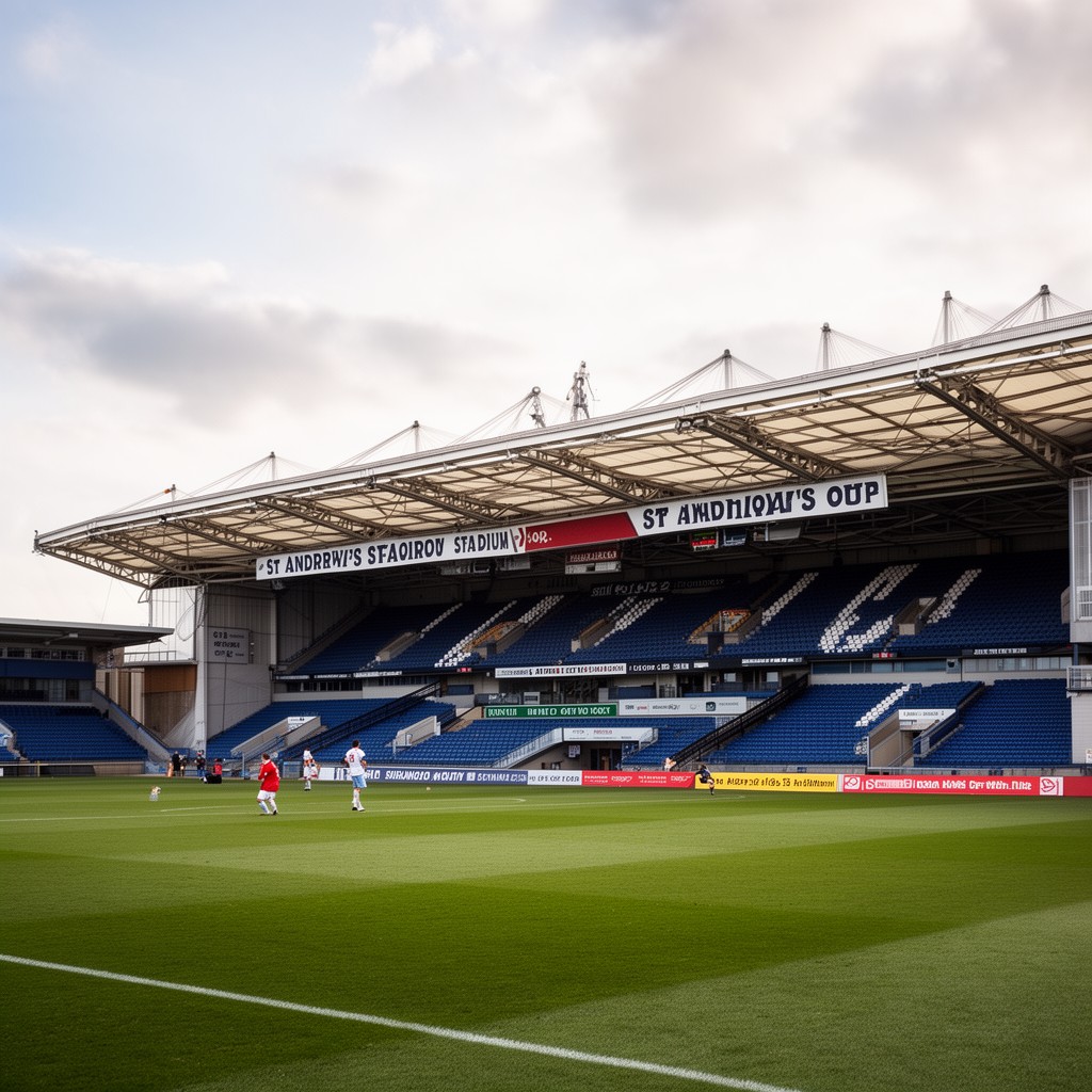 AI-generated illustration of St Andrew's Stadium