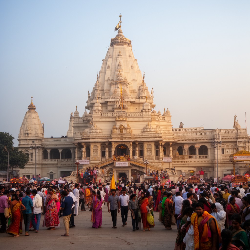 AI-generated illustration of Dwarkadhish Temple