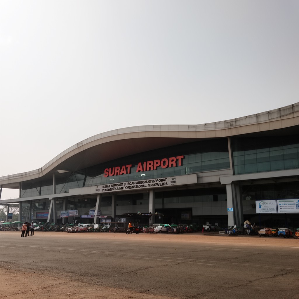 AI-generated illustration of Surat Airport