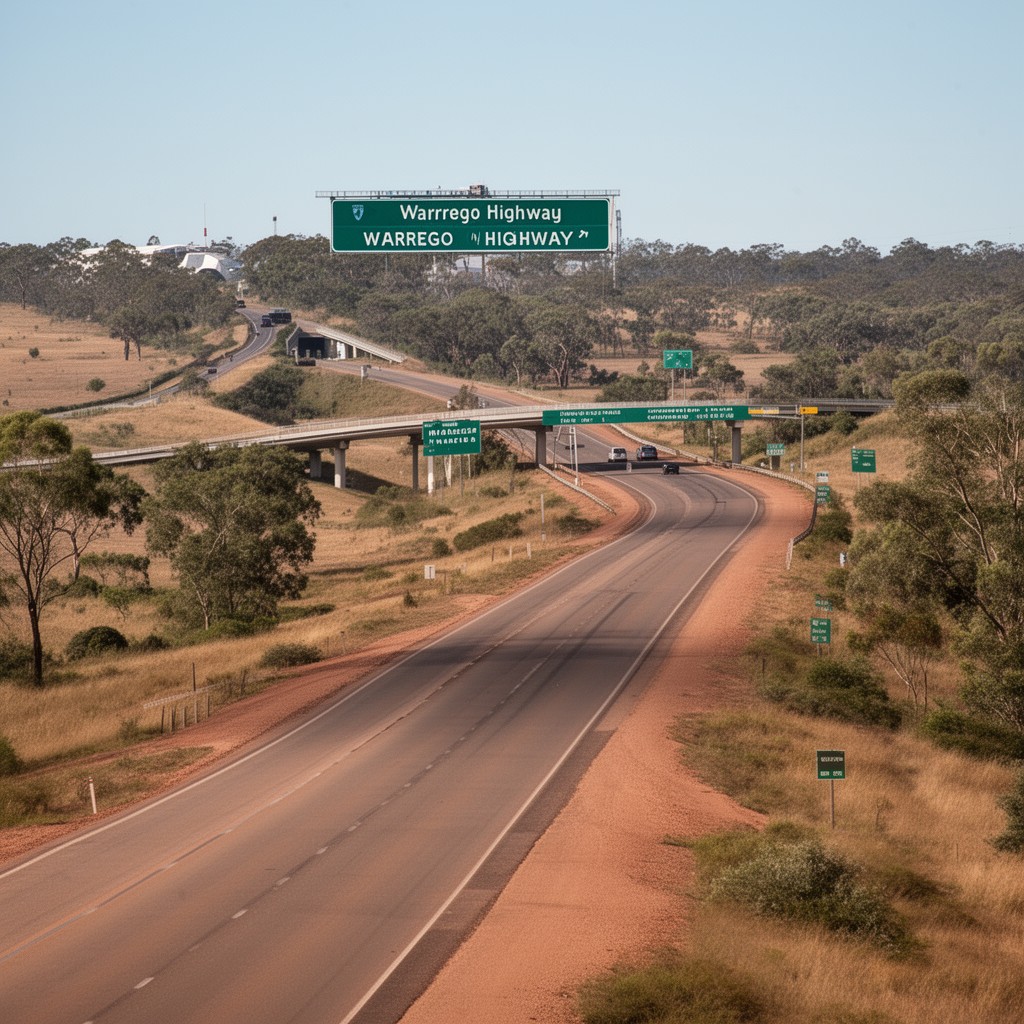 AI-generated illustration of Warrego Highway