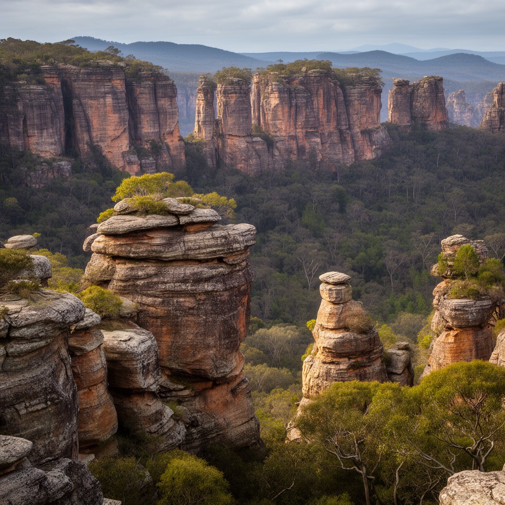 AI-generated illustration of Gardens of Stone National Park
