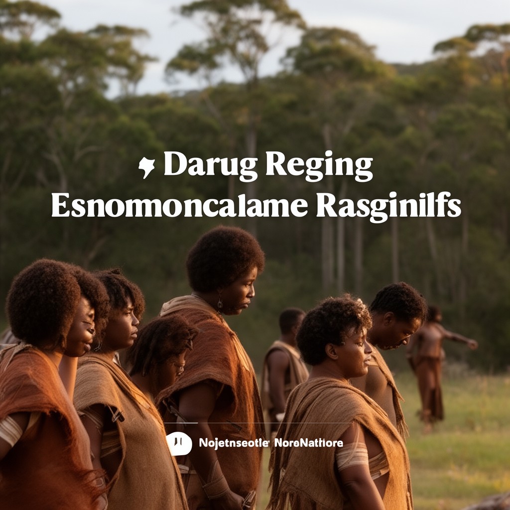 AI-generated illustration of Darug people