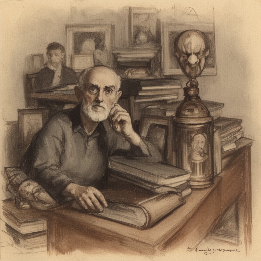 AI-generated illustration of Souvenirs sur Cézanne