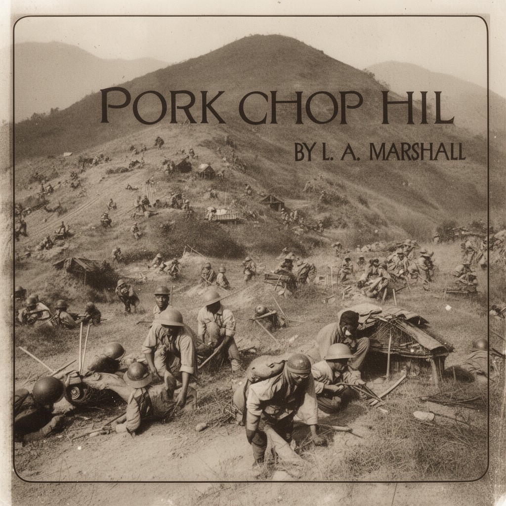 AI-generated illustration of Pork Chop Hill (book by S. L. A. Marshall)