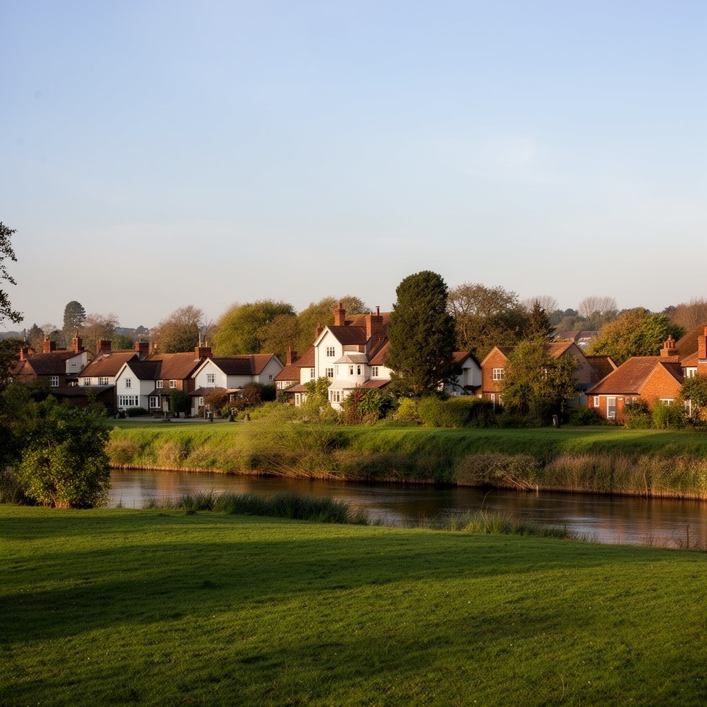 AI-generated illustration of Sutton Courtenay, Berkshire, England