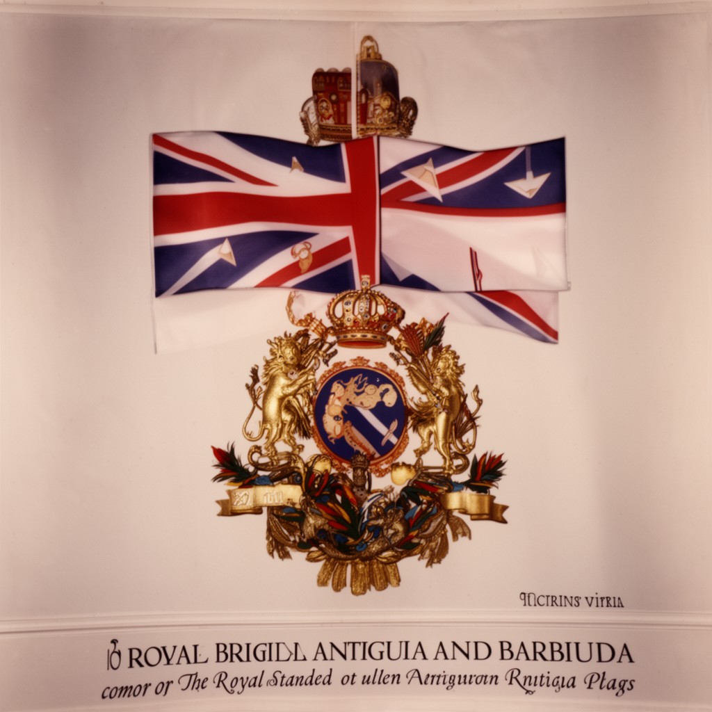 AI-generated illustration of Royal Standard of the monarch in Antigua and Barbuda