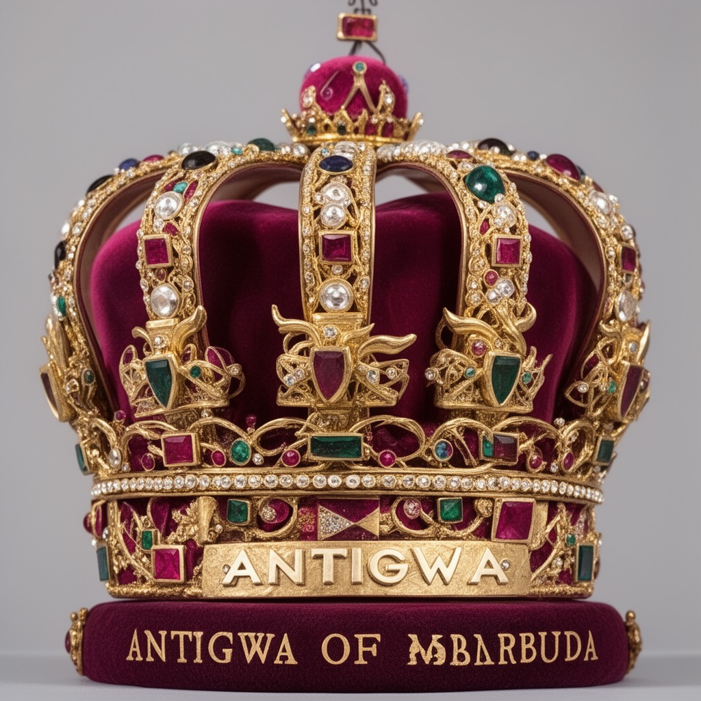 AI-generated illustration of Crown of Antigua and Barbuda