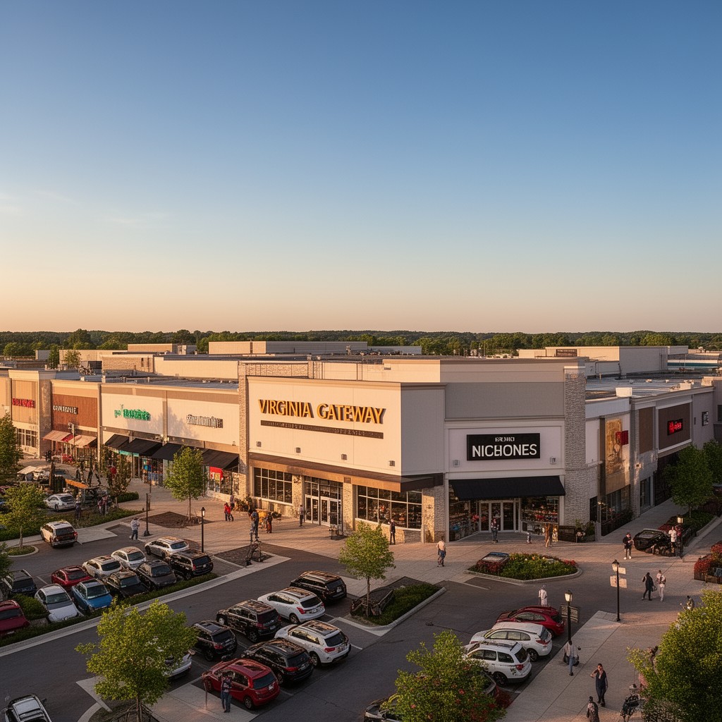 AI-generated illustration of Virginia Gateway shopping center