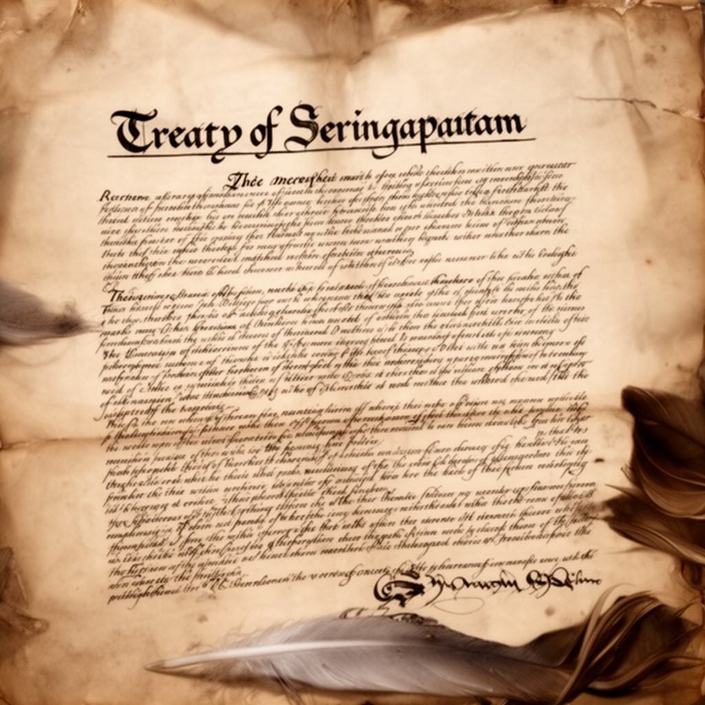 AI-generated illustration of Treaty of Seringapatam