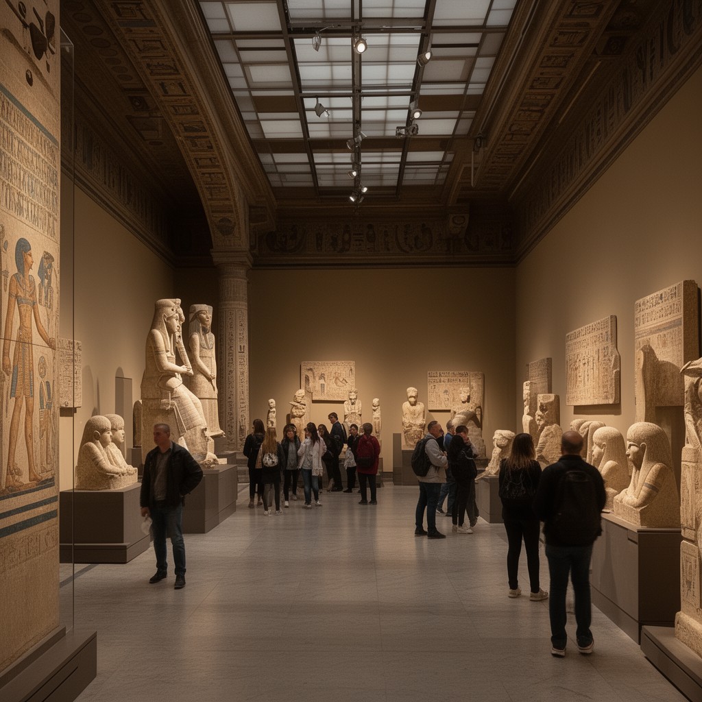AI-generated illustration of Egyptian Museum of Turin